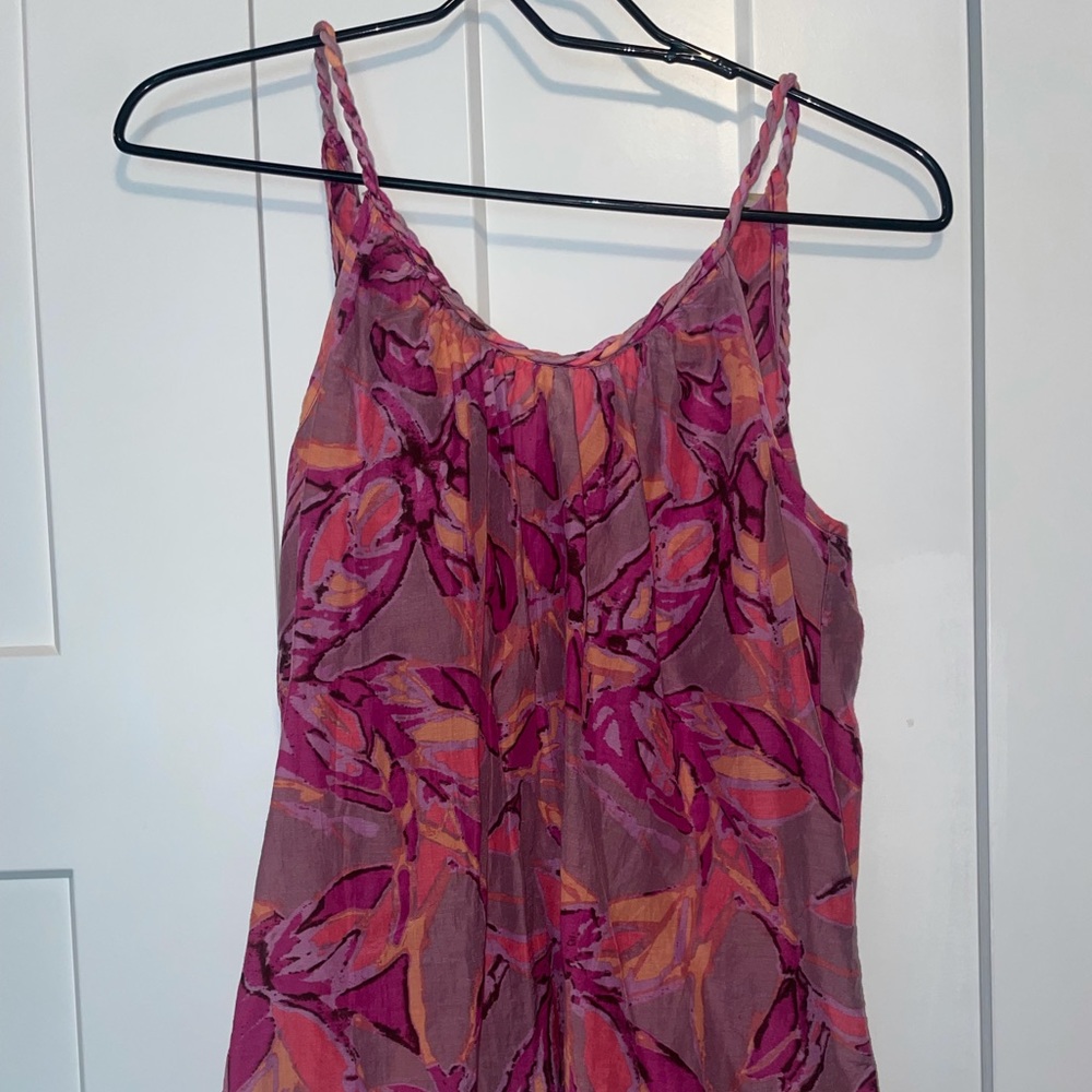 Ella Moss floral tank top with twisted strap